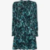 Whistles Animal-print Ruffled Woven Mini Dress