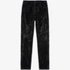 THE KOOPLES Rhinestone-embellished Slim-leg Mid-rise Stretch-denim Jeans