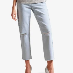 Ted Baker Chrishl Straight-leg Ripped-knee Stretch Jeans 6 Ted Baker Chrishl Straight-leg Ripped-knee Stretch Jeans -Outlet Pique Style Store R04122504 LTWASH ALT02