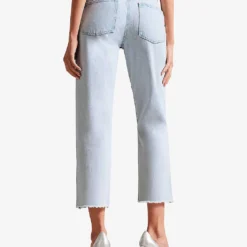 Ted Baker Chrishl Straight-leg Ripped-knee Stretch Jeans 7 Ted Baker Chrishl Straight-leg Ripped-knee Stretch Jeans -Outlet Pique Style Store R04122504 LTWASH ALT03