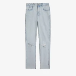 Ted Baker Chrishl Straight-leg Ripped-knee Stretch Jeans