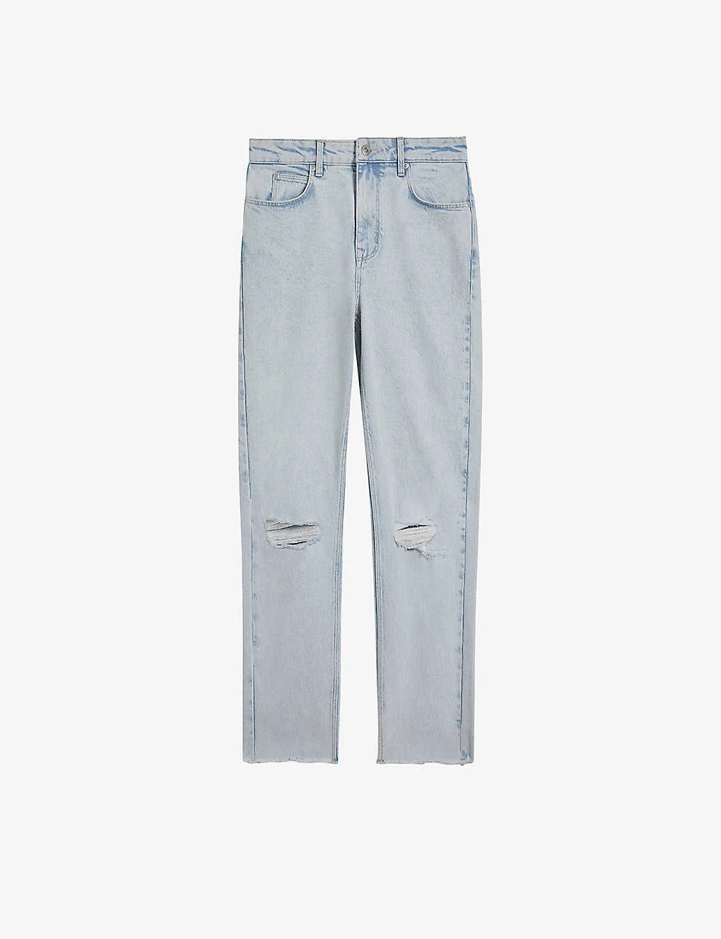 Ted Baker Chrishl Straight-leg Ripped-knee Stretch Jeans 1 Ted Baker Chrishl Straight-leg Ripped-knee Stretch Jeans