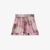 Ted Baker Floral-print Tailored High-rise Woven Shorts