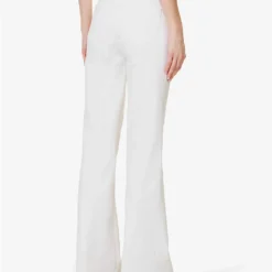 Paige Genevieve Flared Mid-rise Stretch-denim Jeans -Outlet Pique Style Store R04123066 CRISPWHITE ALT03