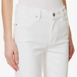 Paige Genevieve Flared Mid-rise Stretch-denim Jeans -Outlet Pique Style Store R04123066 CRISPWHITE ALT05
