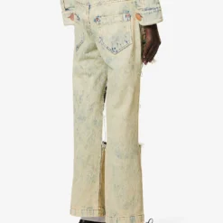 Cut-out Regular-fit High-rise Jeans -Outlet Pique Style Store R04123222 ACIDSOY ALT03