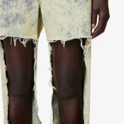 Cut-out Regular-fit High-rise Jeans -Outlet Pique Style Store R04123222 ACIDSOY ALT04