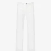 ANINE BING Hugh Wide-leg High-rise Cotton-twill Jeans