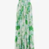 Ted Baker Milasan Graphic-print Plunge-neckline Maxi Woven Cover Up