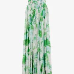 Ted Baker Milasan Graphic-print Plunge-neckline Maxi Woven Cover Up