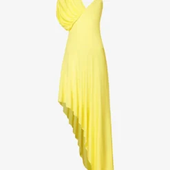 STELLA MCCARTNEY Asymmetric Ruffle-trim Woven Mini Dress