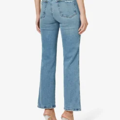 GOOD AMERICAN Good Curve Straight-leg Mid-rise Cotton-blend Jeans -Outlet Pique Style Store R04125884 INDIGO390 ALT03