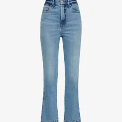 GOOD AMERICAN Good Curve Straight-leg Mid-rise Cotton-blend Jeans