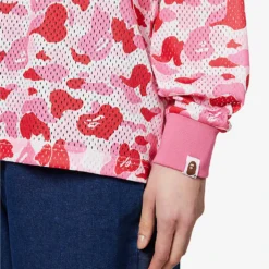 Camouflage Logo-print Mesh T-shirt -Outlet Pique Style Store R04126038 PINK ALT04