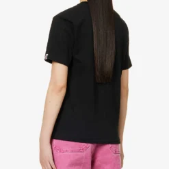 Camouflage-print Brand-patch Cotton-jersey T-shirt -Outlet Pique Style Store R04126054 BLACKXYELLOW ALT03