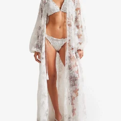 Ted Baker Layleta Frilled-trim Lace-effect Stretch-woven Bikini Bottoms 5 Ted Baker Layleta Frilled-trim Lace-effect Stretch-woven Bikini Bottoms -Outlet Pique Style Store R04126384 WHITE ALT01