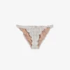 Ted Baker Layleta Frilled-trim Lace-effect Stretch-woven Bikini Bottoms