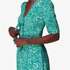 Whistles Floral-print V-neck Woven Midi Dress -Outlet Pique Style Store R04126788 MULTICOLOURED ALT02