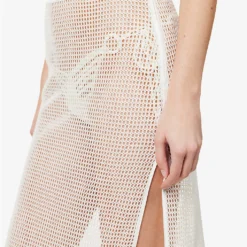 Camelia Fringe-trim Cotton-knit Maxi Skirt -Outlet Pique Style Store R04126880 SNOWWHITE ALT04