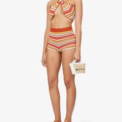 Chevron-pattern Crochet-knit Shorts 6 Chevron-pattern Crochet-knit Shorts -Outlet Pique Style Store R04126885 MULTI ALT01