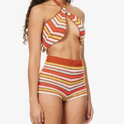 Chevron-pattern Crochet-knit Shorts 7 Chevron-pattern Crochet-knit Shorts -Outlet Pique Style Store R04126885 MULTI ALT02