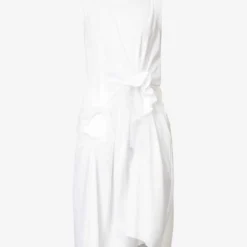 Gathered Longline Cotton-jersey Top