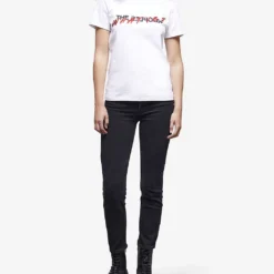 THE KOOPLES Logo-print Cotton T-shirt -Outlet Pique Style Store R04127682 WHI01 ALT01