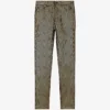 THE KOOPLES Metallic-stripe Slim-leg High-rise Stretch-denim Jeans
