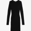 THE KOOPLES Open-shoulder Merino-wool Mini Dress