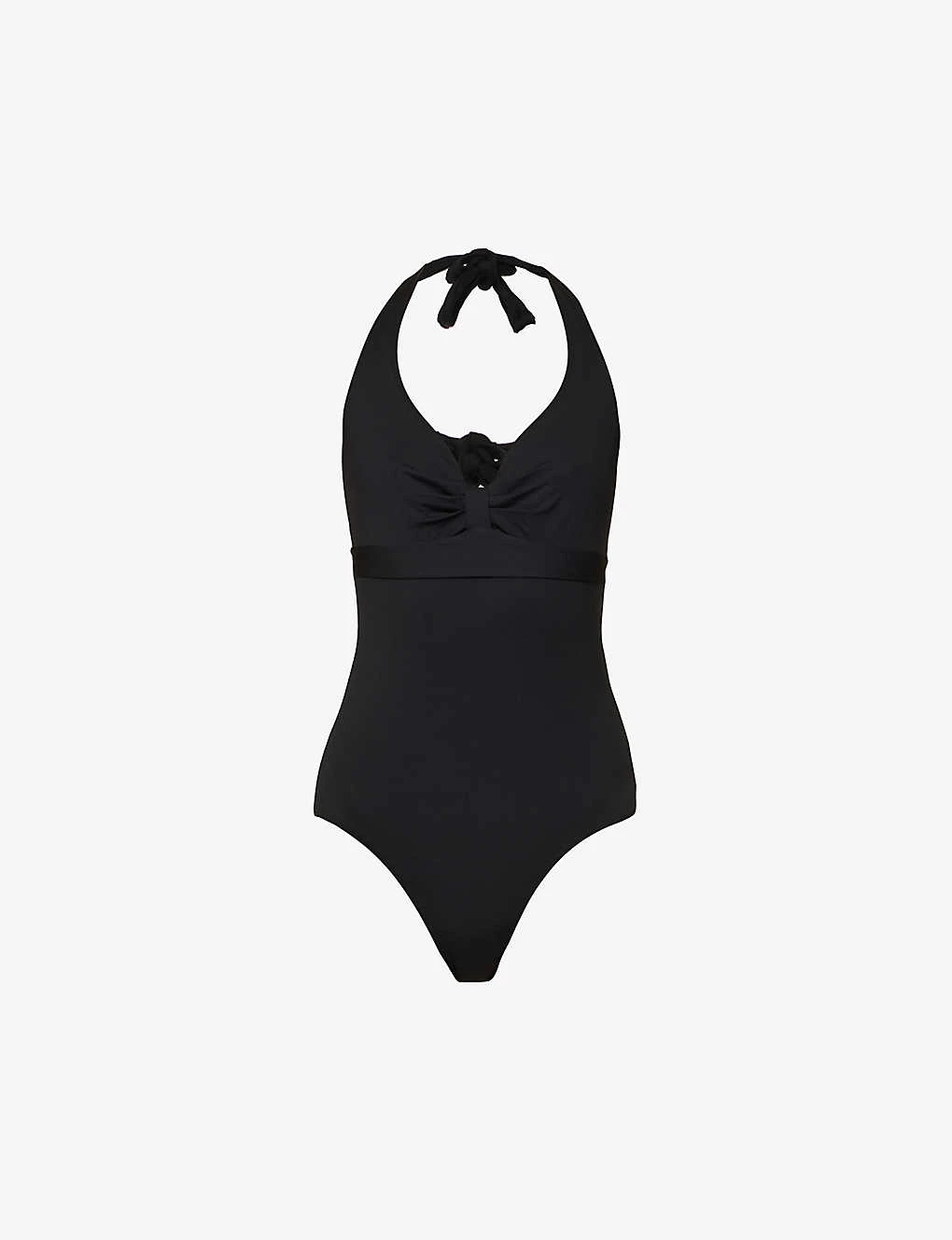 Max Mara Chiara Halterneck Bow-embellished Swimsuit 1 Max Mara Chiara Halterneck Bow-embellished Swimsuit