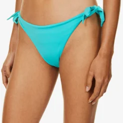 Max Mara Stefy Self-tie Mid-rise Bikini Bottoms -Outlet Pique Style Store R04127761 SKYBLUE ALT04