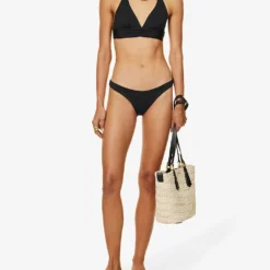 Max Mara Selma Seamless Mid-rise Bikini Bottoms 6 Max Mara Selma Seamless Mid-rise Bikini Bottoms -Outlet Pique Style Store R04127763 BLACK ALT01