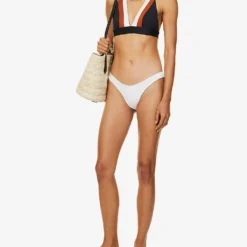 Max Mara Albina Triangle-cup Bikini Top -Outlet Pique Style Store R04127779 BLACK ALT01