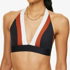 Max Mara Albina Triangle-cup Bikini Top -Outlet Pique Style Store R04127779 BLACK ALT04