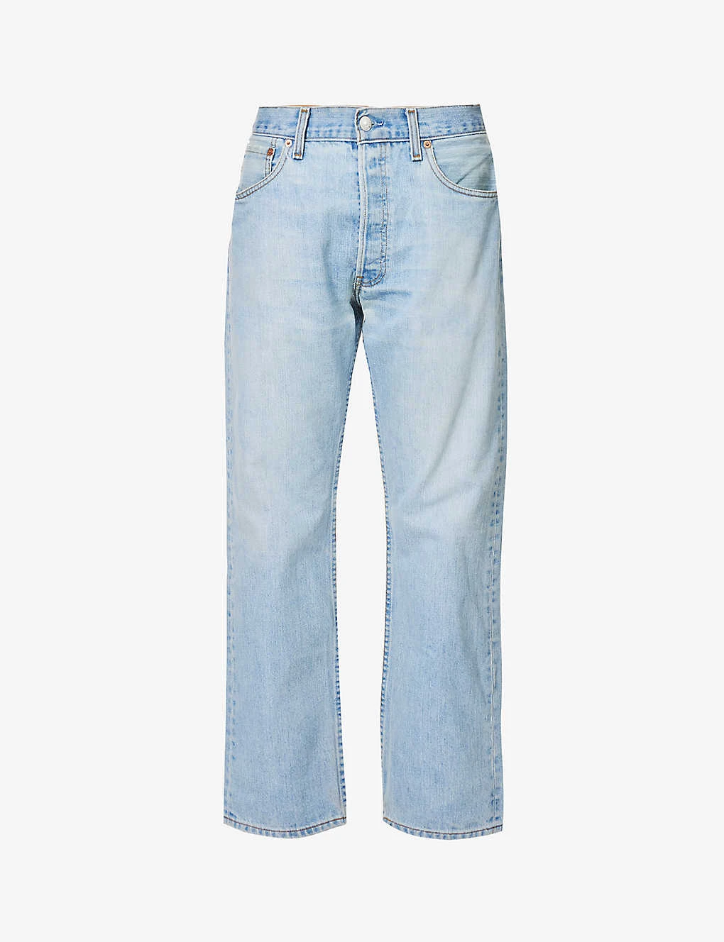 Logo-patch Straight Wide-leg Mid-rise Upcycled Denim Jeans 1 Logo-patch Straight Wide-leg Mid-rise Upcycled Denim Jeans