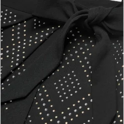 THE KOOPLES Rhinestone-motif Wrap-front Woven Mini Skirt 9 THE KOOPLES Rhinestone-motif Wrap-front Woven Mini Skirt -Outlet Pique Style Store R04127935 BLA01 ALT04