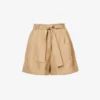 Clementina High-rise Organic-linen Shorts