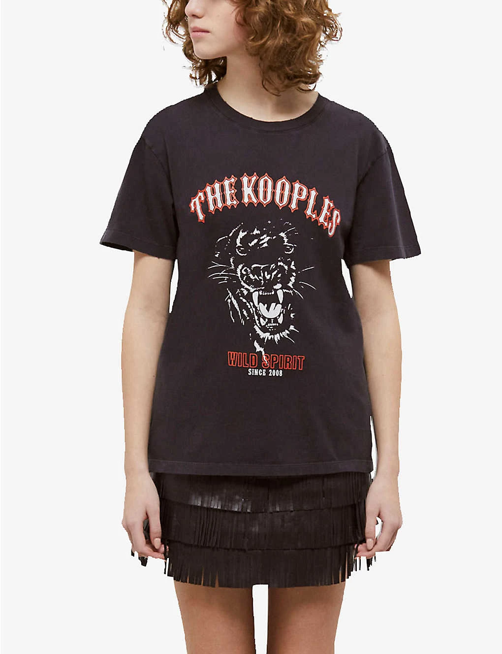 THE KOOPLES Tiger Screen-print Cotton-jersey T-shirt 3 THE KOOPLES Tiger Screen-print Cotton-jersey T-shirt - Image 3
