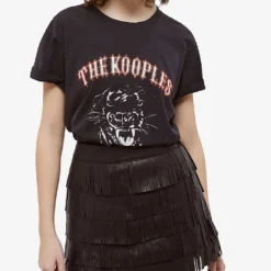 THE KOOPLES Tiger Screen-print Cotton-jersey T-shirt 9 THE KOOPLES Tiger Screen-print Cotton-jersey T-shirt -Outlet Pique Style Store R04129060 BLA55 ALT04