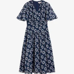 Ted Baker Floral-patterned Tiered Woven Midi Dress