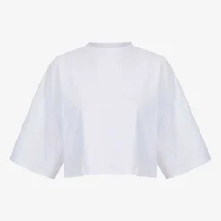 Frances Cropped Oversized Stretch-cotton T-shirt