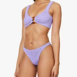 Julia Seersucker Bikini -Outlet Pique Style Store R04130306 LILAC ALT02