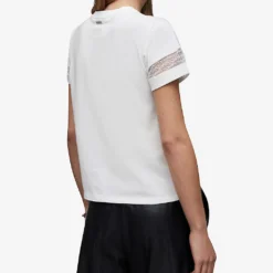 AllSaints Lina Lace-trim Cotton T-shirt 8 AllSaints Lina Lace-trim Cotton T-shirt -Outlet Pique Style Store R04131318 OPTICWHITE ALT03
