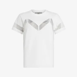 AllSaints Lina Lace-trim Cotton T-shirt