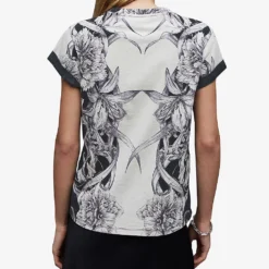 AllSaints Pattie Anna Floral-print Organic-cotton T-shirt -Outlet Pique Style Store R04131320 ECRUWHITEBLA ALT03