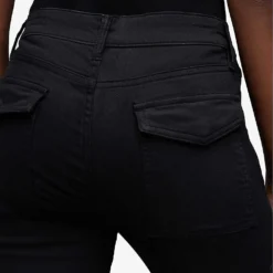 AllSaints Duran Zip-embellished Skinny-leg Mid-rise Denim Jeans -Outlet Pique Style Store R04131475 BLACK ALT05