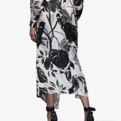 AllSaints Carla Jackie Printed Silk-blend Midi Skirt 8 AllSaints Carla Jackie Printed Silk-blend Midi Skirt -Outlet Pique Style Store R04131501 ECRUWHITE ALT03