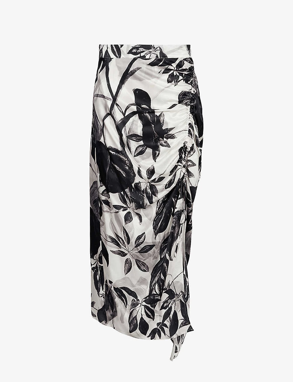AllSaints Carla Jackie Printed Silk-blend Midi Skirt 1 AllSaints Carla Jackie Printed Silk-blend Midi Skirt