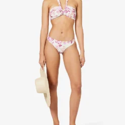 Seafolly Silk Road Floral-print Bikini Bottoms 6 Seafolly Silk Road Floral-print Bikini Bottoms -Outlet Pique Style Store R04131514 PARFAITPINK ALT01