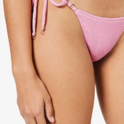 Seafolly Sea Dive Textured Mid-rise Bikini Bottoms -Outlet Pique Style Store R04131525 PARFAITPINK ALT04